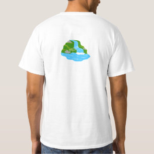 T-shirt Art de cascade de montagne - Nature paisible