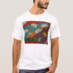 T-shirt art de chambre forte de poteau