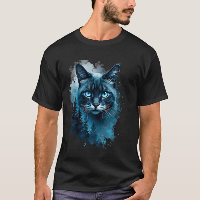 T-shirt Art de chat (Devant)