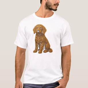 T-shirt Art de chien en noeud celtique tissé Doodle