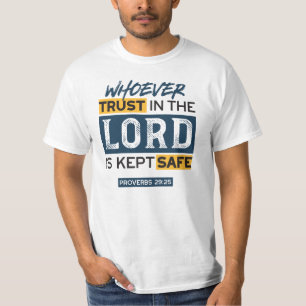 T-shirt Art de citation biblique - Proverbes 29:25 Confian