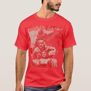 T-shirt Art de collage vintage de pécheurs Nous sommes tou