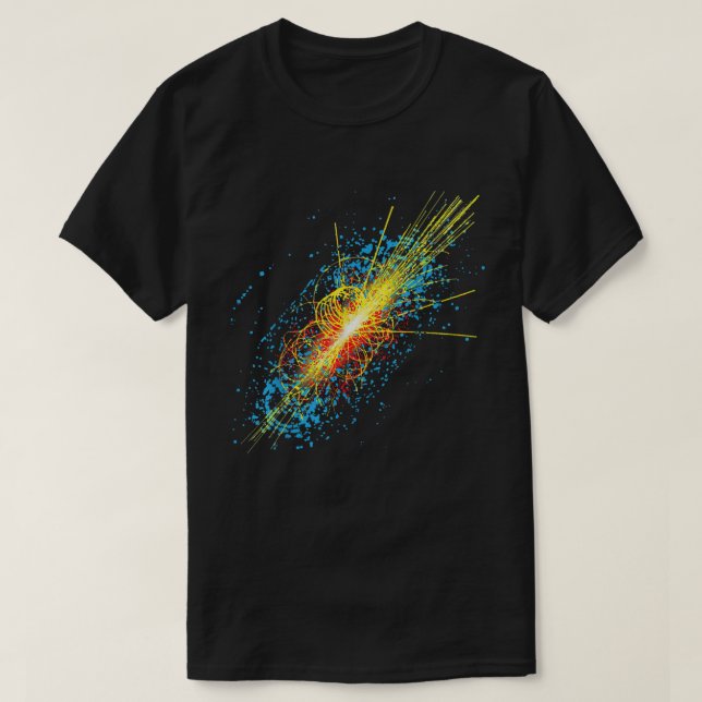 T-shirt Art de collision de particules quantiques de boson (Design devant)