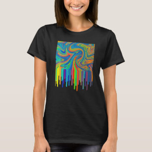 T-shirt Art de coulée acrylique artistique Peinture Artist