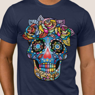 T-shirt Art de crâne en sucre, Jour des morts