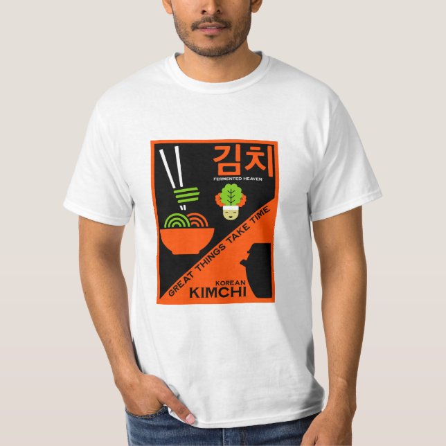T-shirt Art de cuisine coréen Kimchi (Devant)
