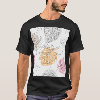 T-shirt Art de dessin de ligne de monstère exotique