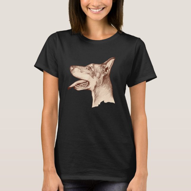 T-shirt Art de Doberman Pincher (Devant)