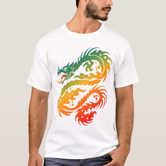 T-shirt Art de dragon (Devant)
