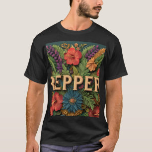 T-shirt Art de fleurs tropicales Repper - Botanique découp