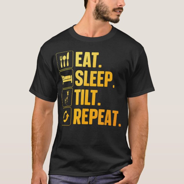 T-shirt Art de flipper drôle pour joueur de flipper Flippe (Devant)