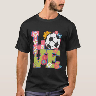 T-shirt Art de football drôle pour femme Joueuse de footba