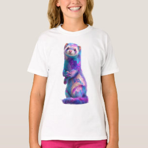 T-shirt Art de furet coloré pour enfants