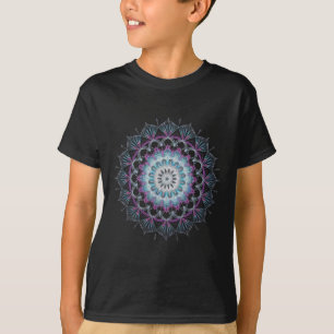 T-shirt Art de géométrie fractale sacrée Mandala aquarelle