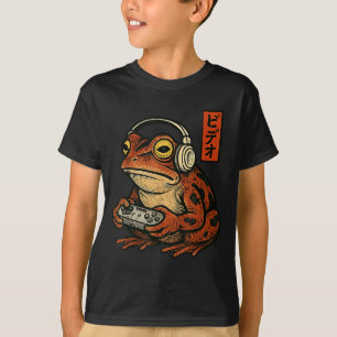 T-shirt Art de grenouille de joueur japonais Hommes Femmes