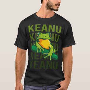 T-shirt Art de grenouille - Nom Keanu