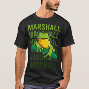 T-shirt Art de grenouille - Nom Marshall