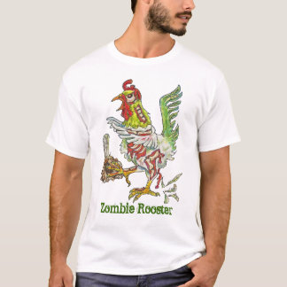 T-shirt Art de Halloween de poulet de coq de zombi