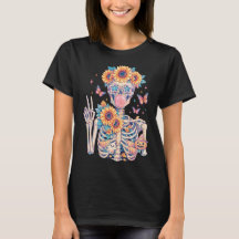 Art de Halloween Tournesol Squelette Floral Boho