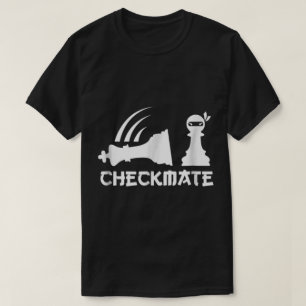 T-shirt Art de jeu d'échecs drôle de Ninja Pawn Checkmate