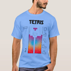 T-shirt Art de jeu Tetris Color Fade vintage