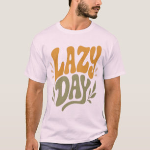 T-shirt Art de journée paresseuse à la moutarde et à la sa