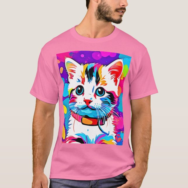 T-shirt Art de Kitty Coloré (Devant)