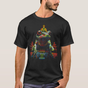 T-shirt Art de la grenouille architecture amoureux des ani