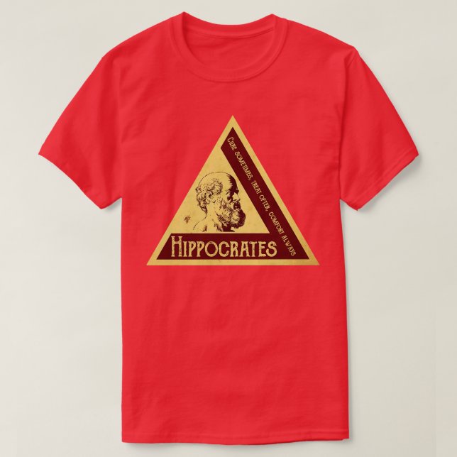 T-shirt Art de la médecine Hippocrate guérison (Design devant)