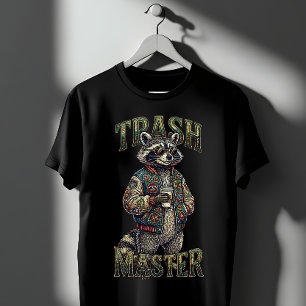 T-shirt Art de la mosaïque de café Raton laveur Trash Pand