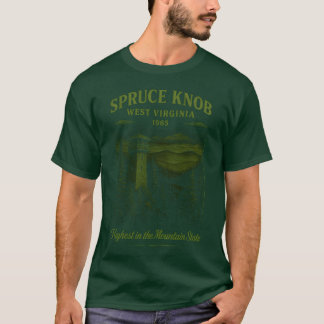 T-shirt Art de la nature rétro vintage Spruce Knobower