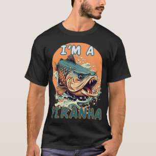 T-shirt Art de la pêche de poissons agressifs