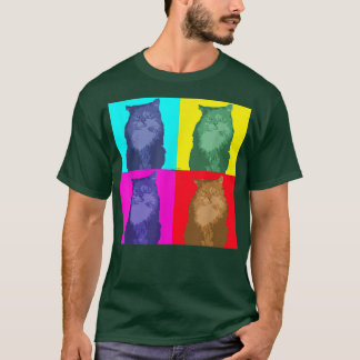 T-shirt Art de la Pop de chat du Maine