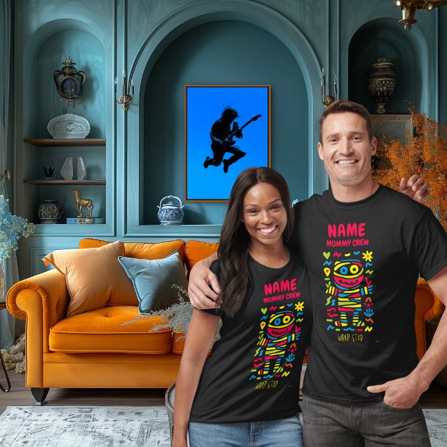 T-shirt Art de la pop néon sur mesure | Halloween étoile W (Créateur téléchargé)