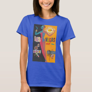 T-shirt Art de l'affiche de voyage de jeu de Las Vegas vin