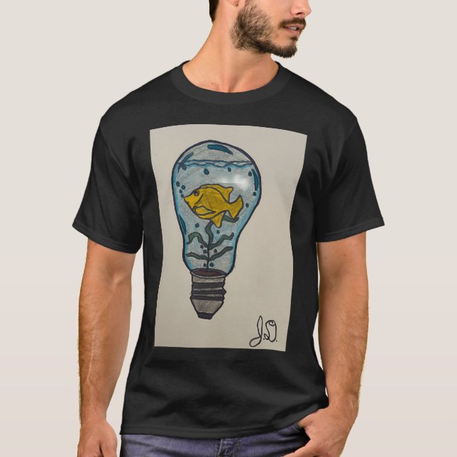 T-shirt Art de l'ampoule électrique (Devant)