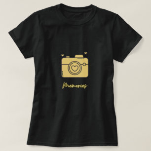 T-shirt Art de l'appareil photo et typographie minimaliste