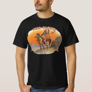 T-shirt Art de l'étiquette de cigare vintage, Indien Red C