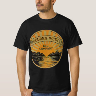 T-shirt Art de l'étiquette de produit vintage, Golden West