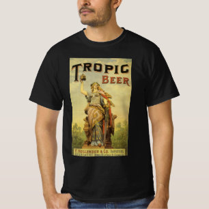 T-shirt Art de l'étiquette de produit vintage, Tropic Beer