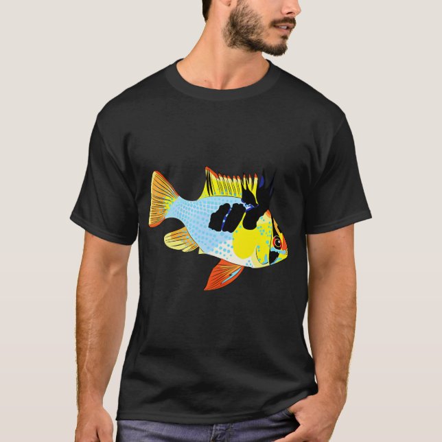 T-shirt Art de lettre de papa pêcheur (Devant)