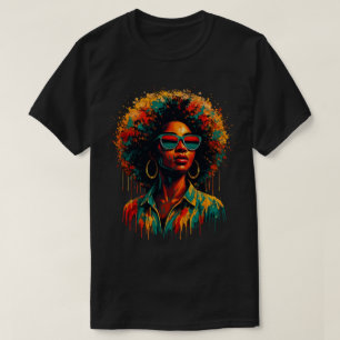 T-shirt Art de liberté Afro Paint Drip