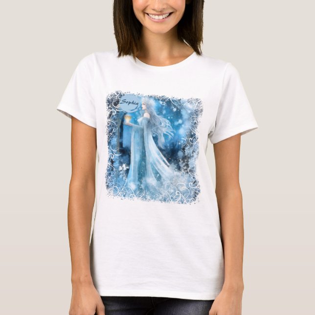 T-shirt Art de l'Imaginaire de la Reine des neiges - Déess (Devant)