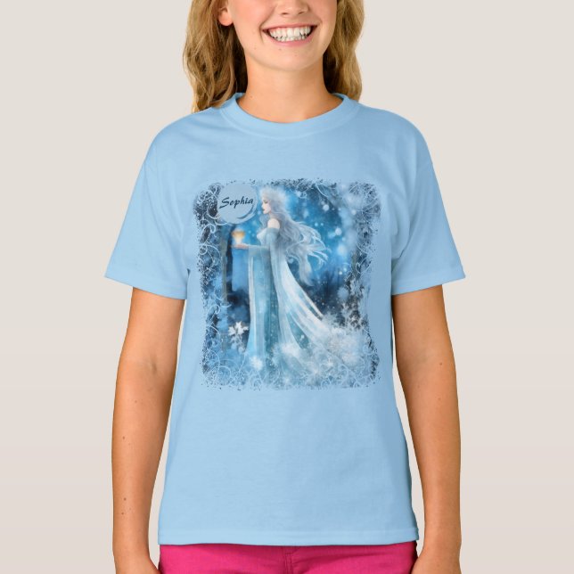 T-shirt Art de l'Imaginaire de la Reine des neiges - Déess (Devant)