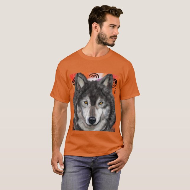 T-shirt Art de loup (Devant entier)