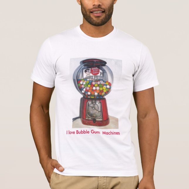 T-shirt Art de machine de bubble-gum (Devant)