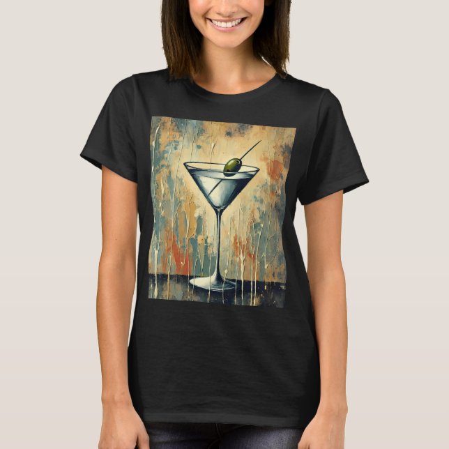 T-shirt Art de martini en techniques mixtes du milieu du s (Devant)