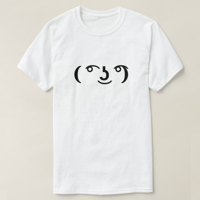 T-shirt Art de mème minimal Lenny Face (Design devant)