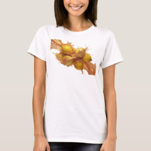 T-shirt Art de mode abstrait de citrons orange accrocheur
