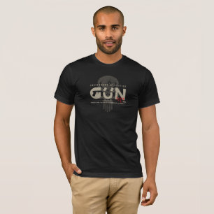 T-shirt Art de monogramme de pistolet Homme Jersey manch